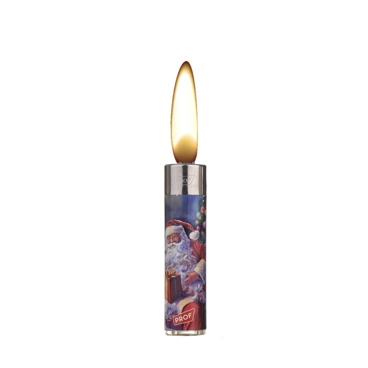 Briquet PROF Rechargeable à Pierre Père Noël Vintage