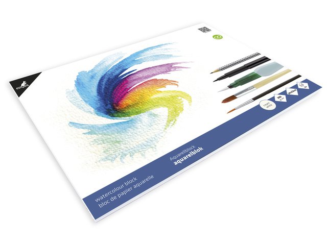 Aquarelpapier Kangaro 24x32cm 300 gr 16 vel, roomwit zuurvrij