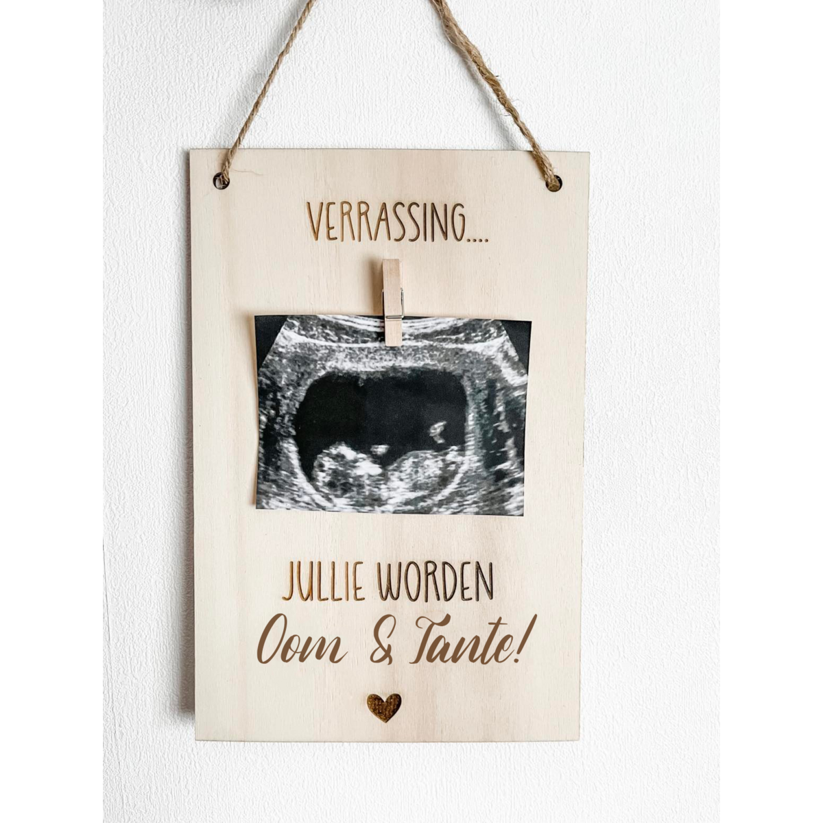 Aankondigingsbordje echo | Oom en Tante