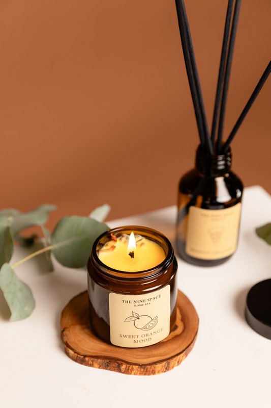 FRESH LEMONGRASS Mood Kerze - Braunglas Mini