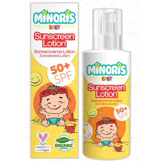 MINORIS BABY SUNSCREEN LOTION 50+ SPF 150ML