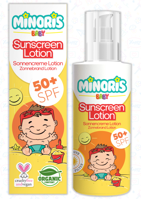 MINORIS BABY SOLCREM LOTION 50+ SPF 150ML