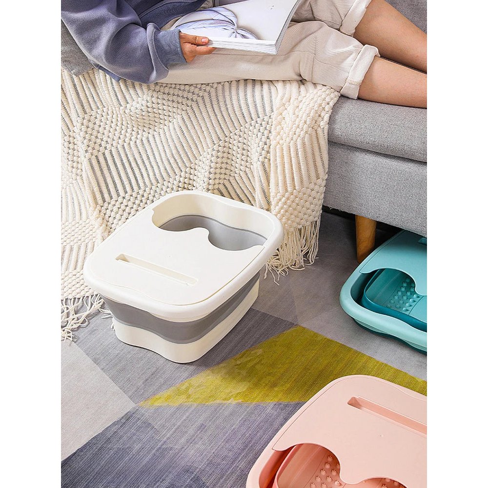 Foldable Footbath Massage Bucket Soaking Bucket Folding Basin Spa Foot Bath Bucket Household Sauna Bathtub Pedicure Bath Bathtub