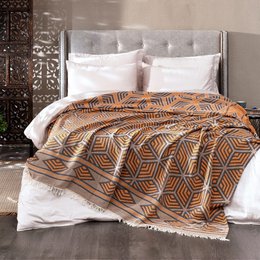 Couvre-lit en coton jacquard doux Ela