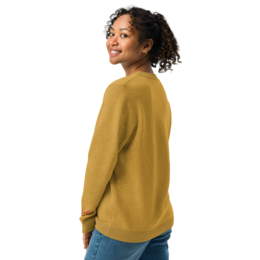 Hjerte - Strikket sweater med rund hals MUSARD