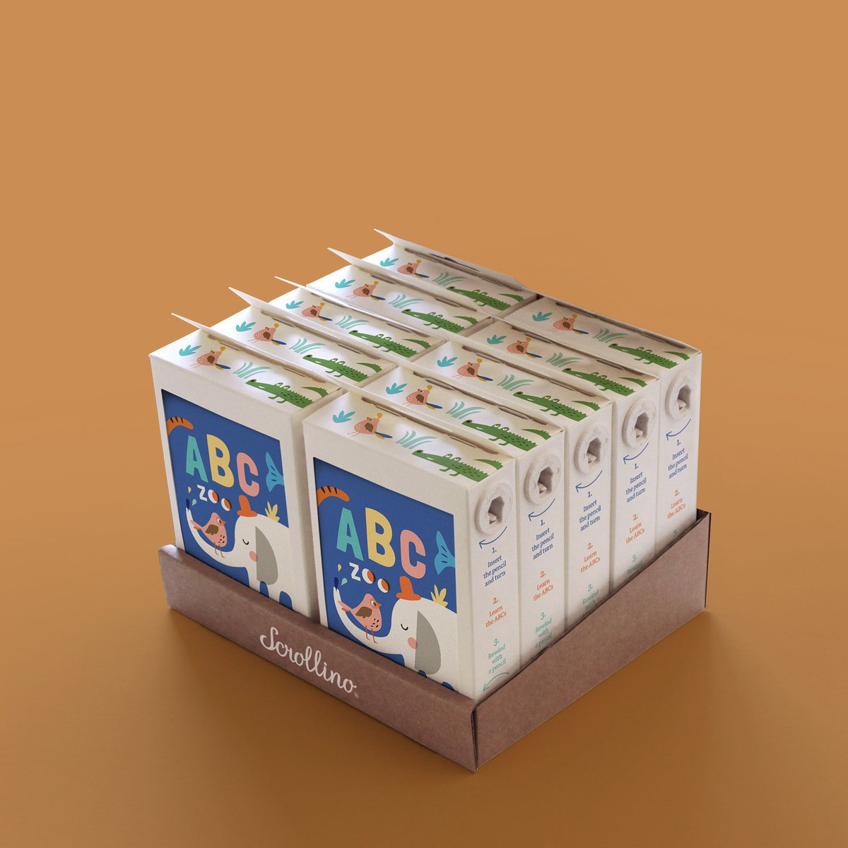 ABCs Lernbuch mit Tieren - Scrollino ABC Zoo