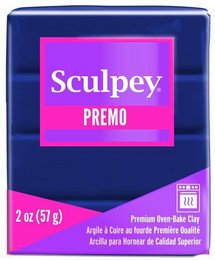 Sculpey Premo ultramarine blue hue polymer clay, a premium quality clay for DIY crafting and modeling.