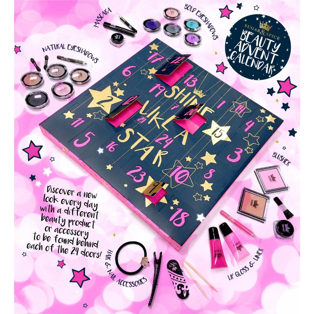 Shine Like Star makeup and beauty accessories advent calendar