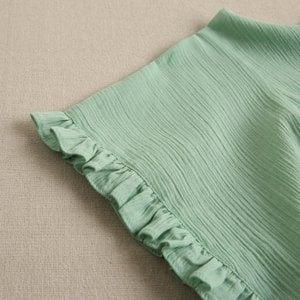 Grüne Kaftanbluse für Mädchen F165-21203071