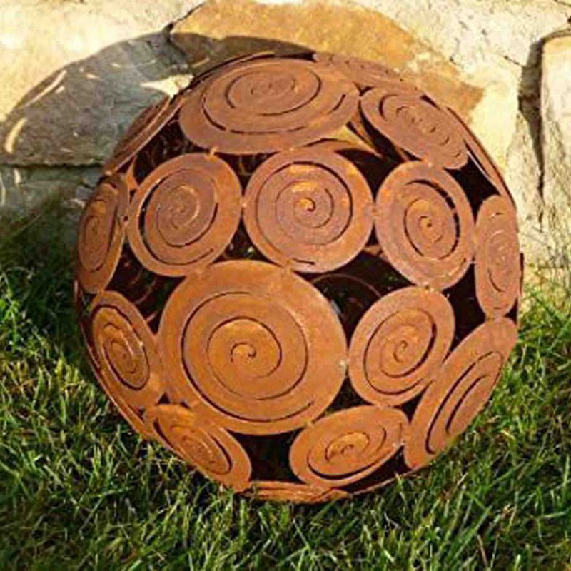 Filigree decorative ball | Patina garden decoration ball