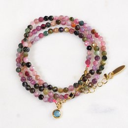 Brazalete envolvente 'Aura' hecho de turmalina (¡también se puede usar como collar!)