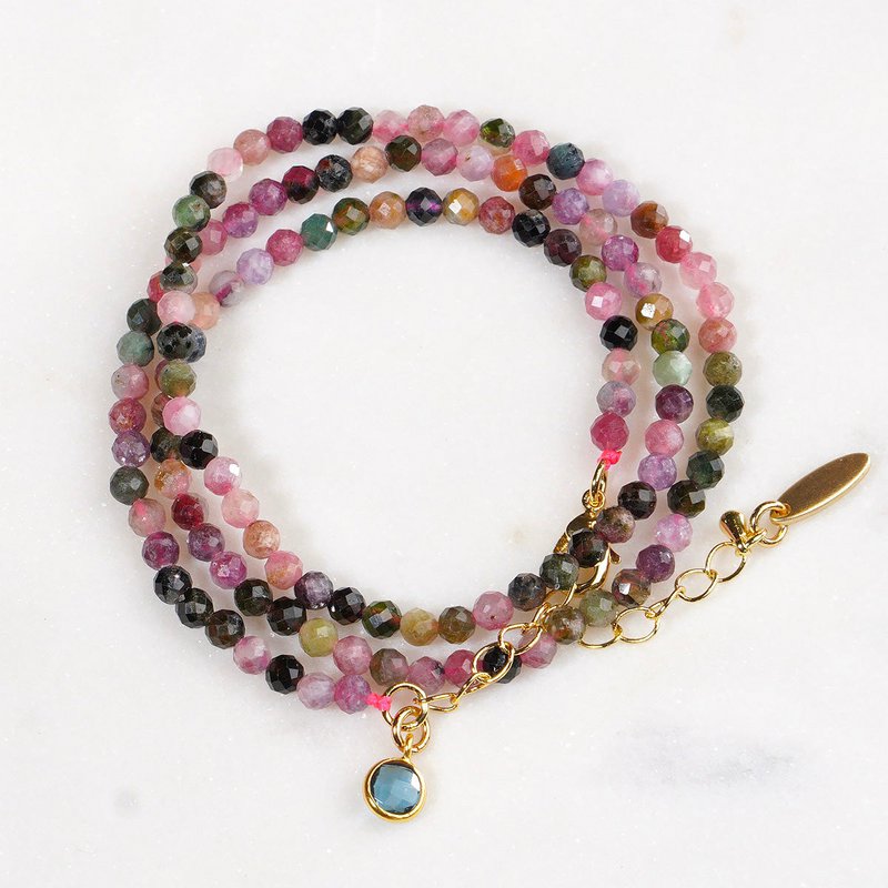 Brazalete envolvente 'Aura' hecho de turmalina (¡también se puede usar como collar!)