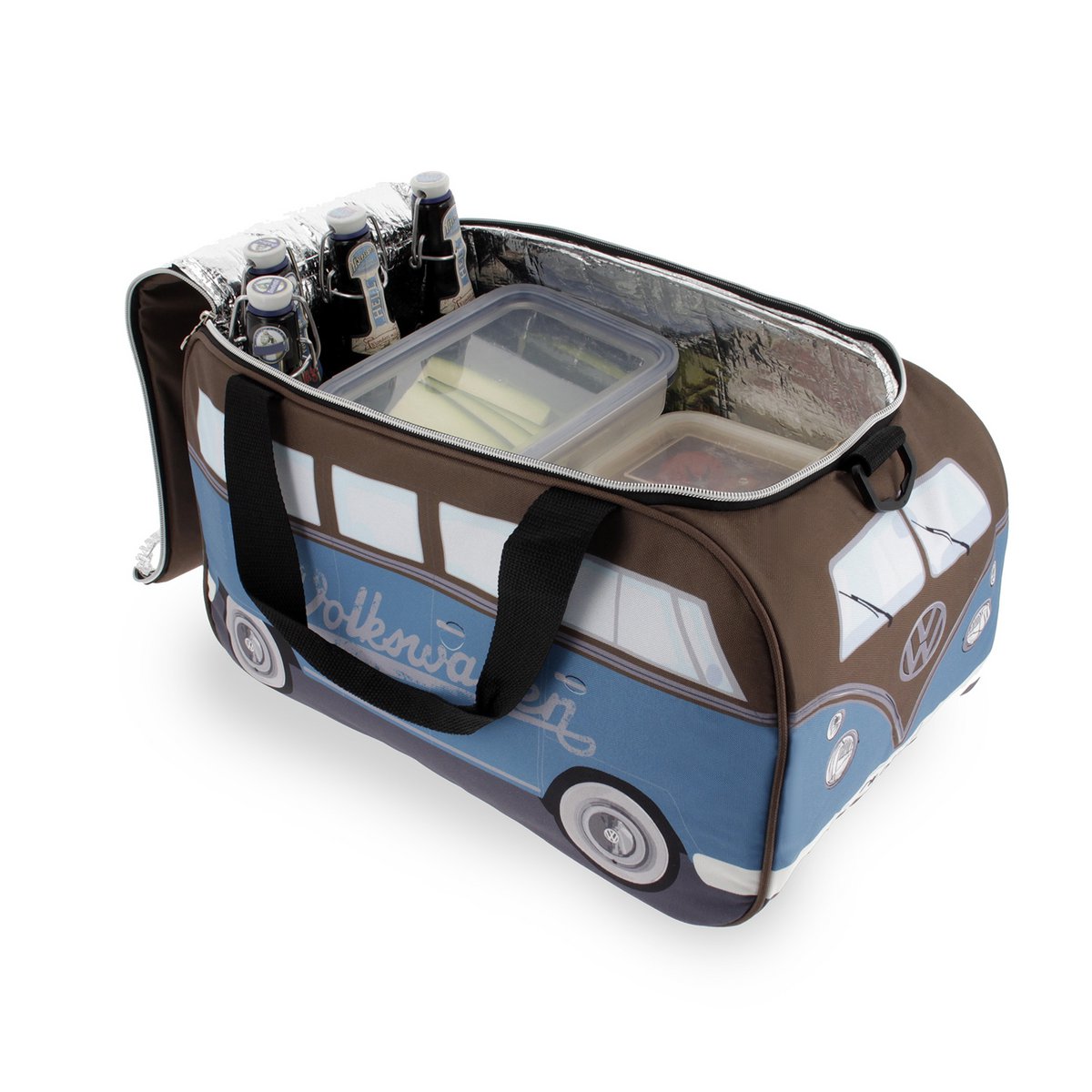Volkswagen VW T1 Bus Kühltasche (25 l) - Petrol & Braun