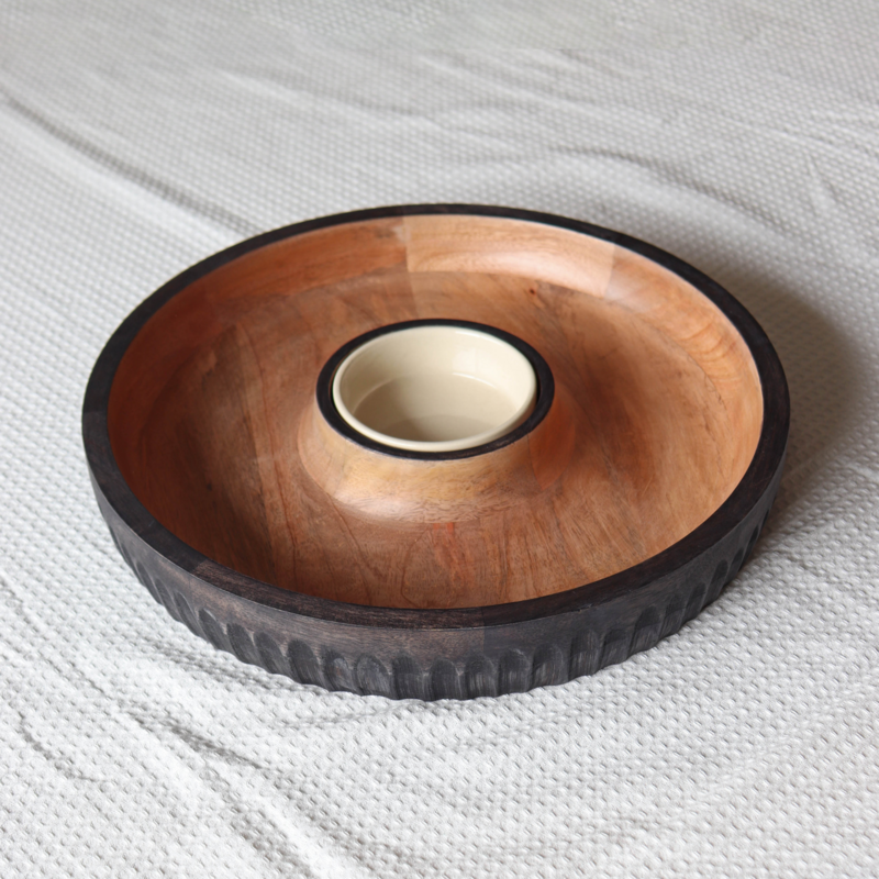Taca do serwowania | Wyjmowana miska Mango Dual Tone Two | Drewno