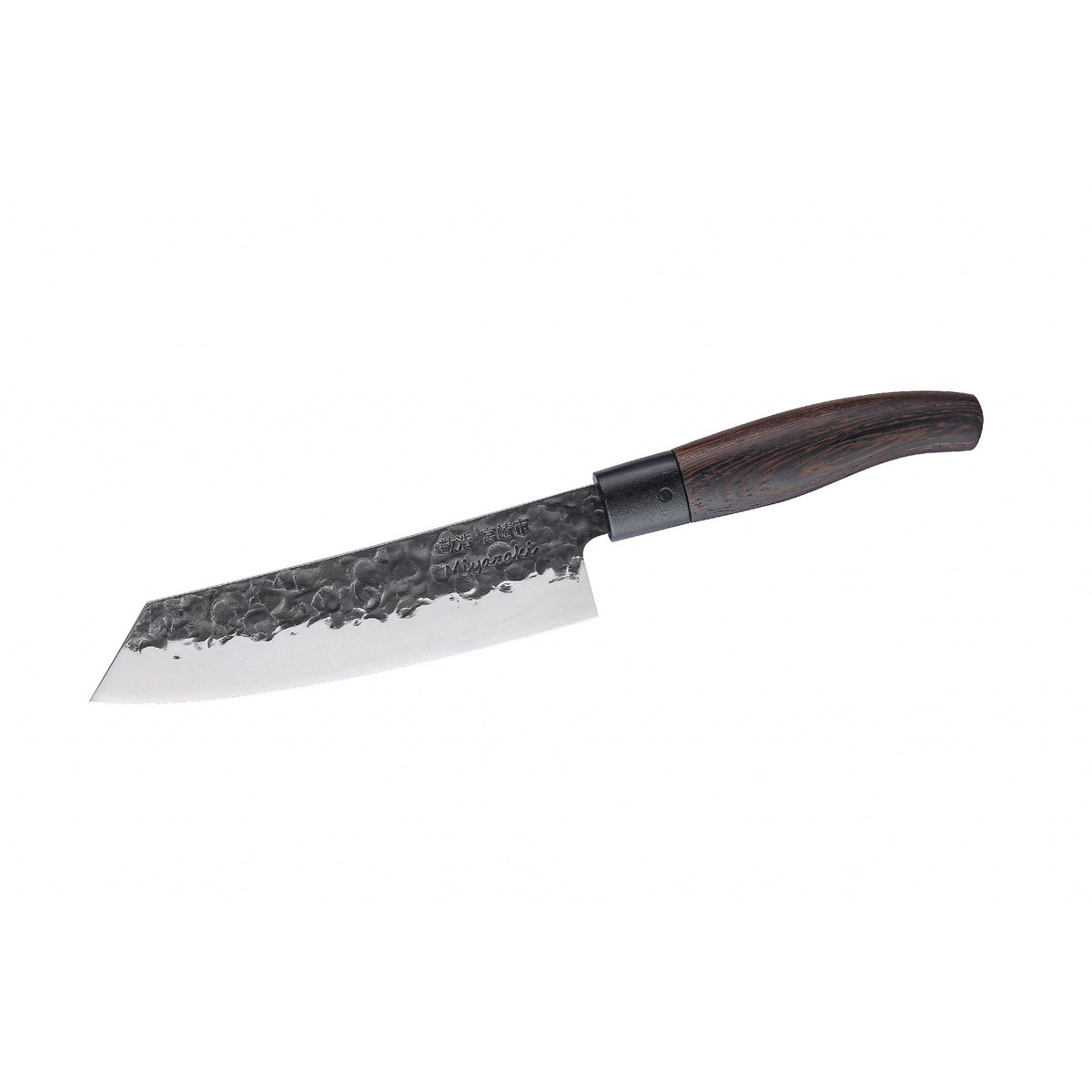 TAKAHIRO MIYAZAKI - Santoku bocho Okii - Couteau Santoku 7 pouces, lame en acier papier bleu japonais