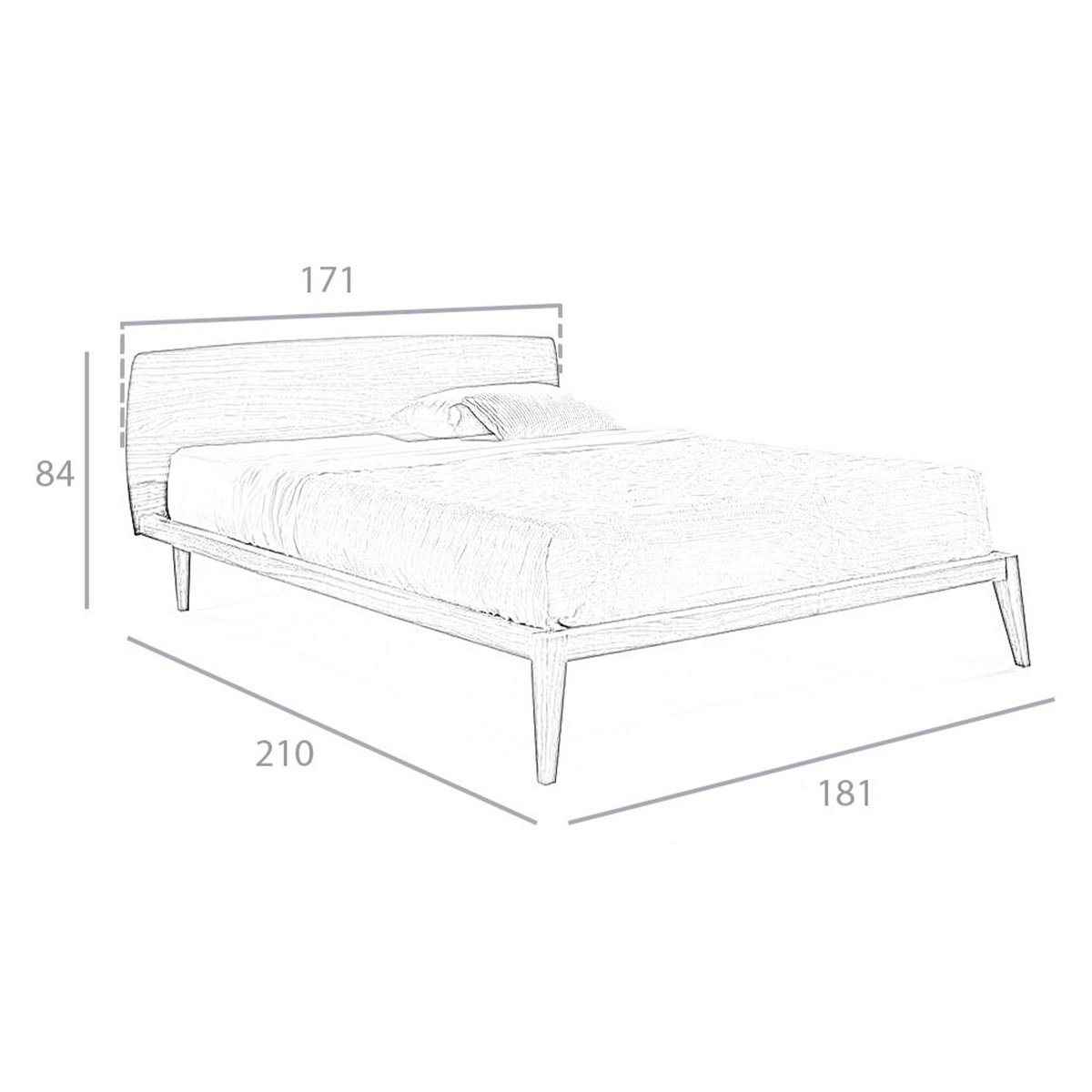 Walnut bed model 7178 Angel Cerdá S.L.