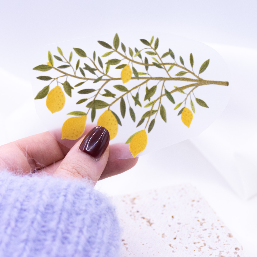 Iron-on picture lemon lemon branch patch - gift shirt decorate summer lime