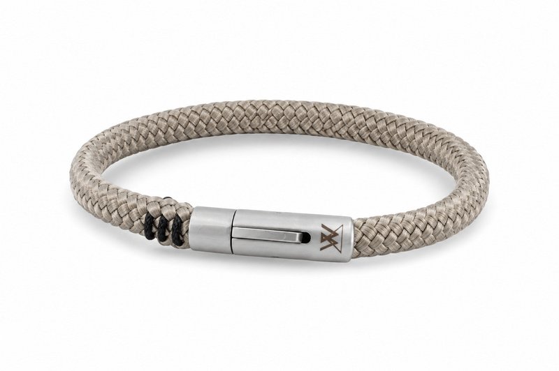 Pulsera de cuerda 6mm - Colección Ruyter | Edición plata