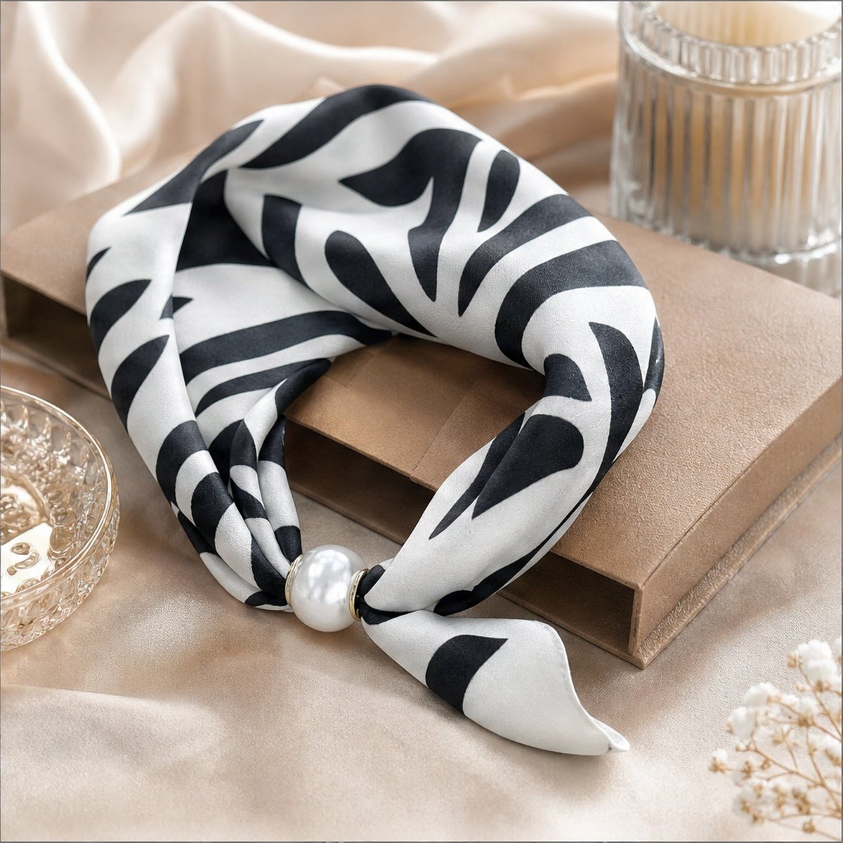 HS Pearl Scarf Zebra Print - Multiple Colors