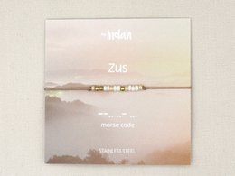 Morse code armband zus, roestvrij staal zilver of goud