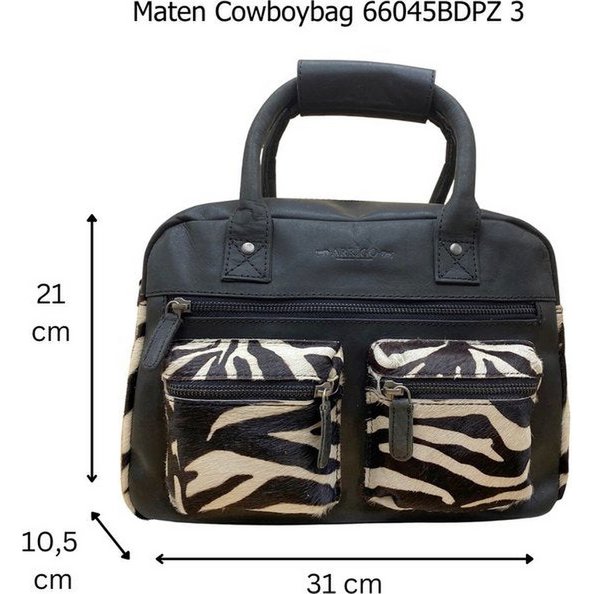 Tas dames zwart leer met korte en lange hengsels | Stijlvolle dameshandtas van leer