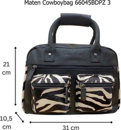 Tas dames zwart leer met korte en lange hengsels | Stijlvolle dameshandtas van leer