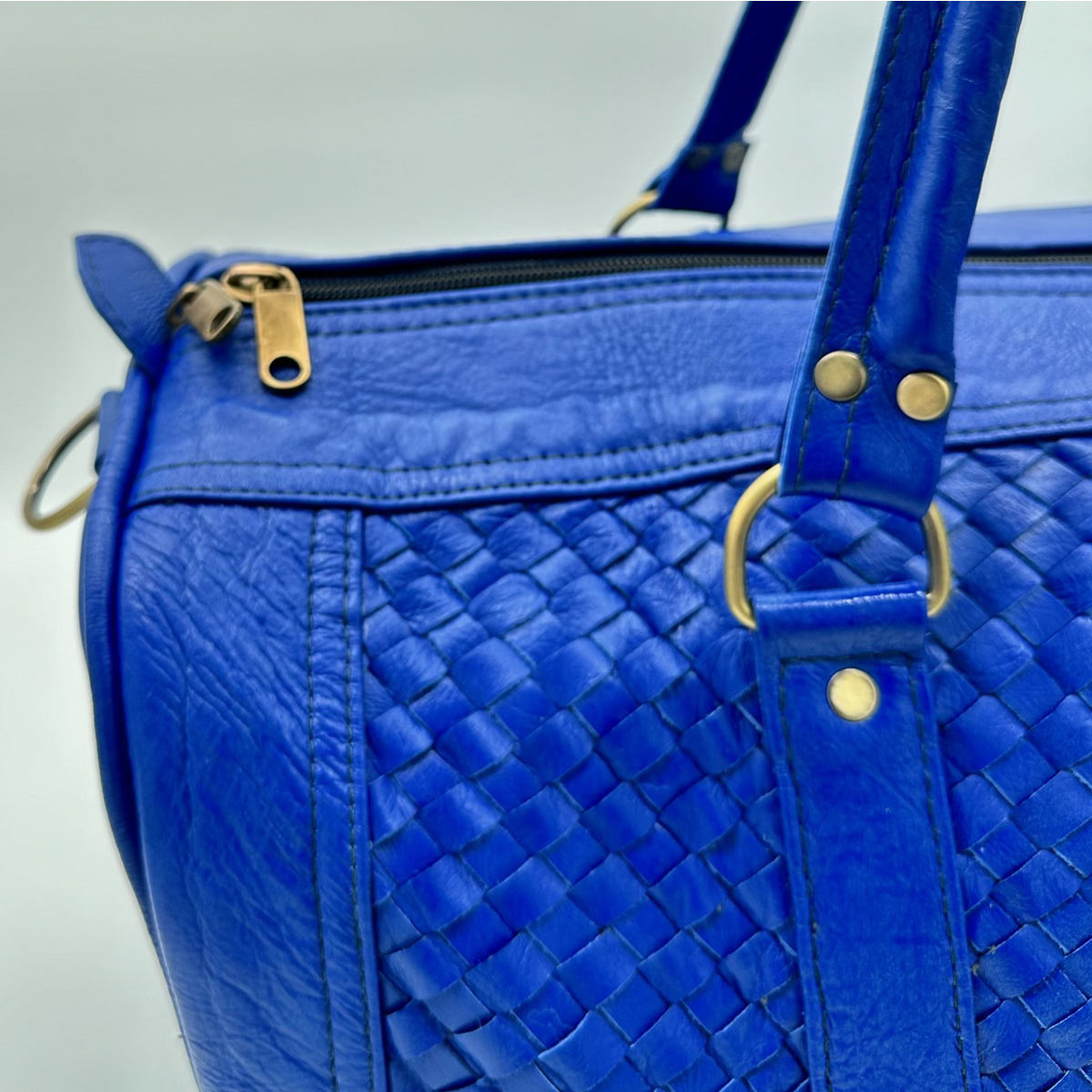 Classy Wonder blauw gemaakt lederen reistas