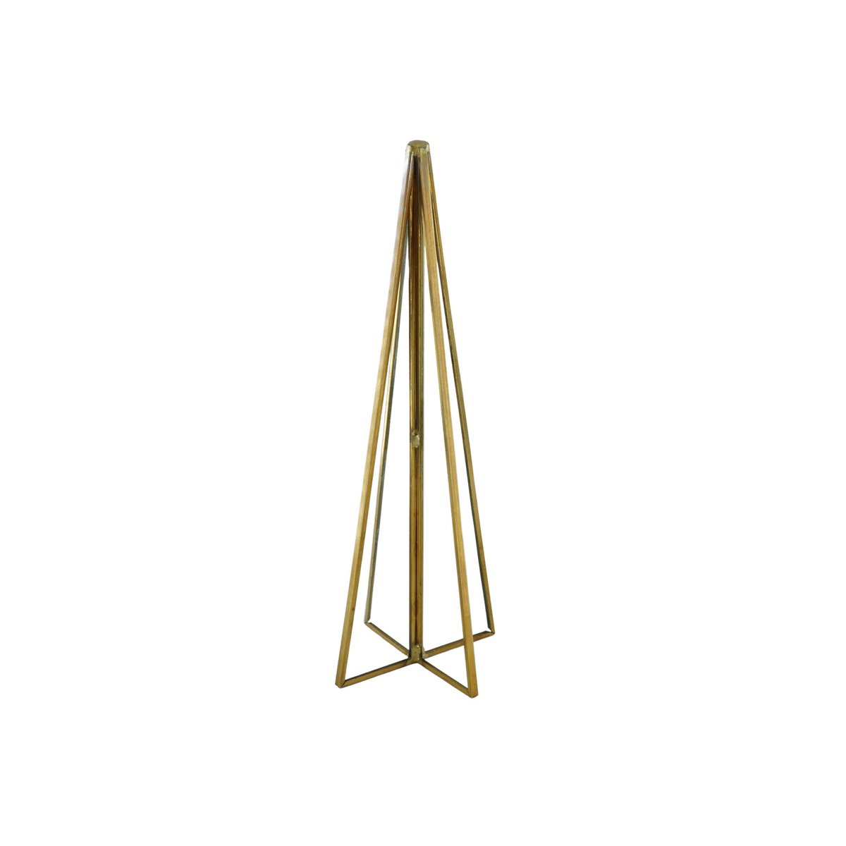 Sapin de Noël - Métal/Verre - Or - 5,5x20cm