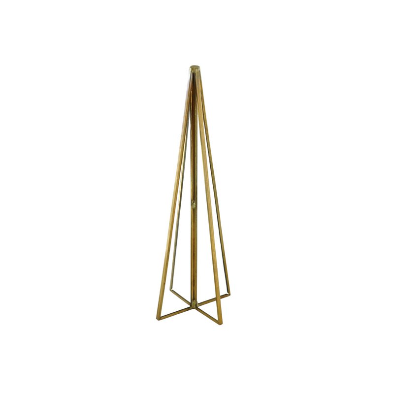 Sapin de Noël - Métal/Verre - Or - 5,5x20cm