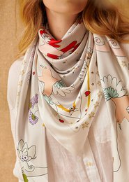 Foulard Triangle géant « Le paradis blanc »