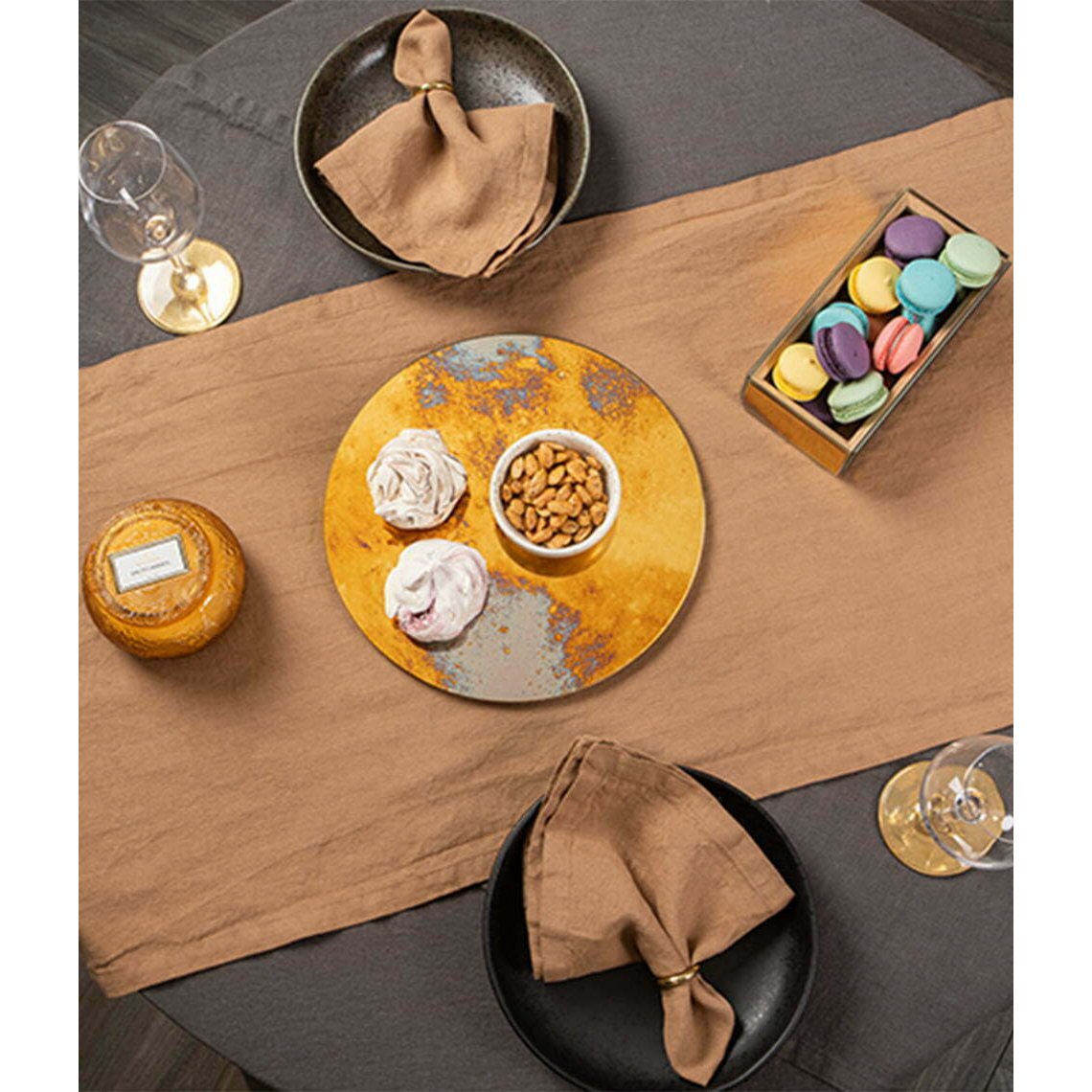 Linen table napkin Cinnamon