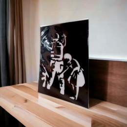 Banksy's Graffiti Stencil - Pige med soldat