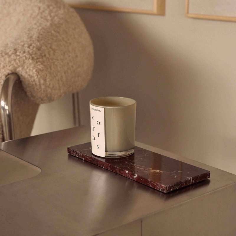 Marble tray rectangle S red 10x25cm