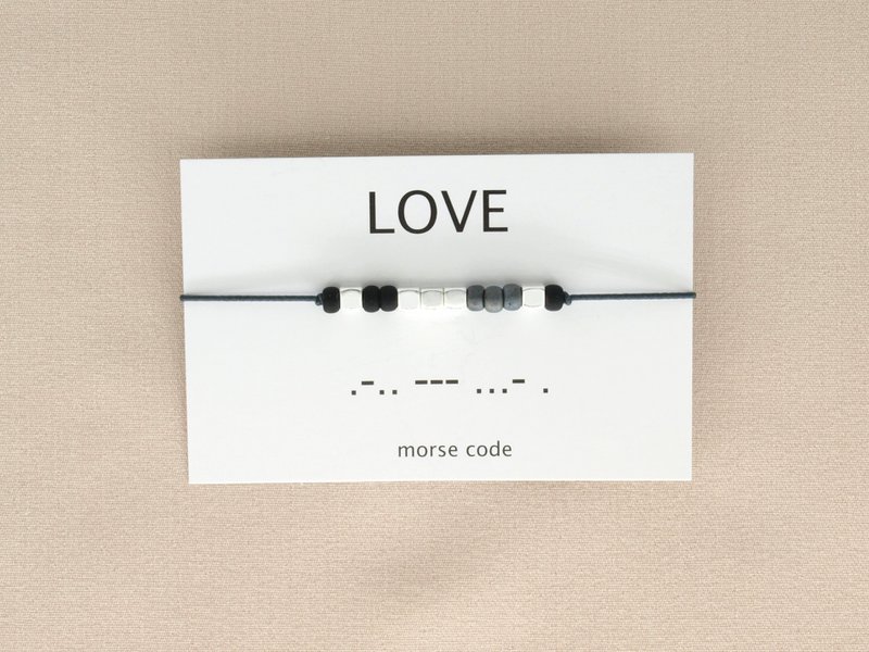 Morsecode armband love (zilver,rosé goud,goud)
