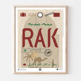 Cartel de destino de Marrakech