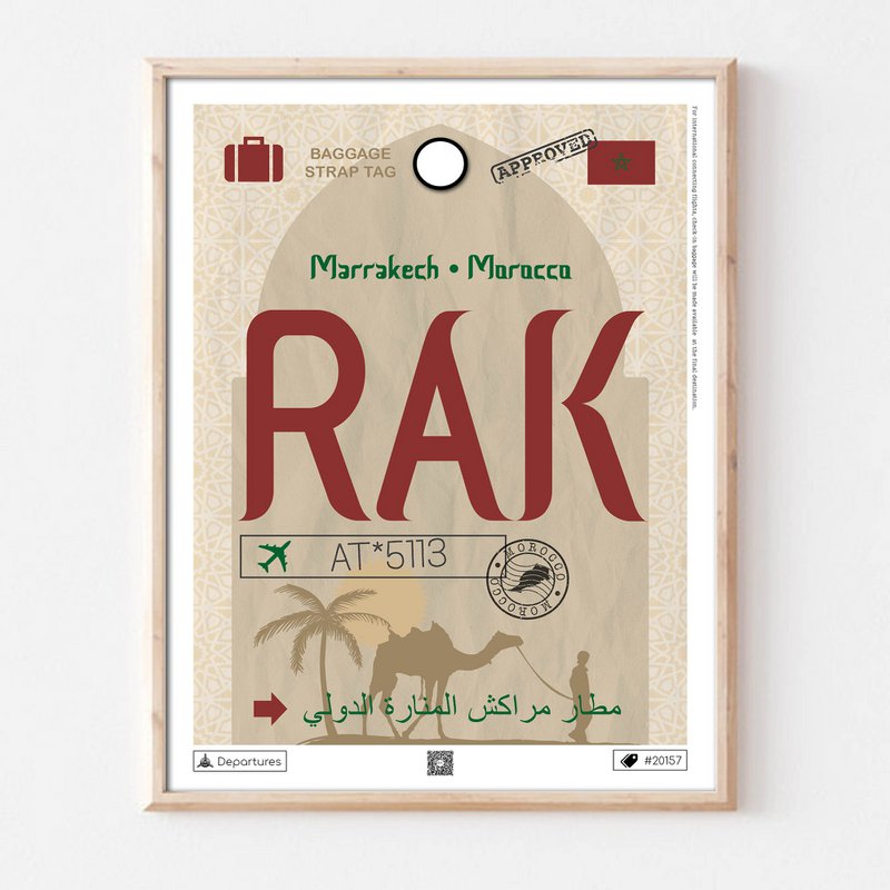 Cartel de destino de Marrakech