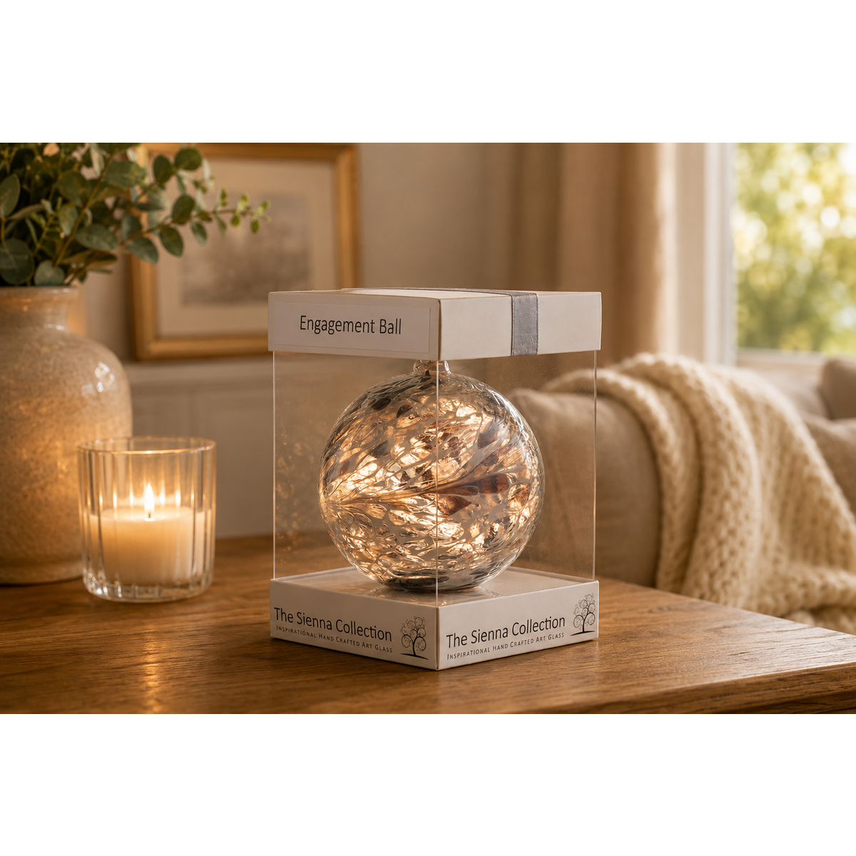 10cm Vriendschapsbal - Verloving - Pastelzilver
