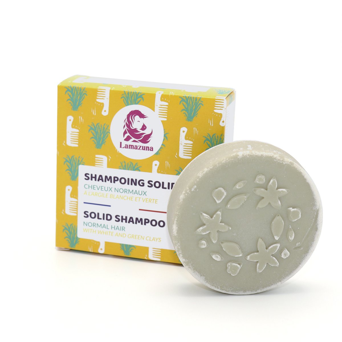 Solid shampoo for normal hair - Vitality Boost - White clay