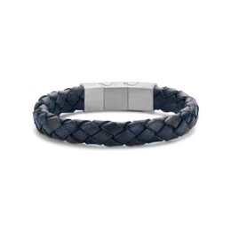Frank1967 - 7FB-0648 - Pulsera Trenzada Azul Oscuro con Cierre de Acero - Hombre