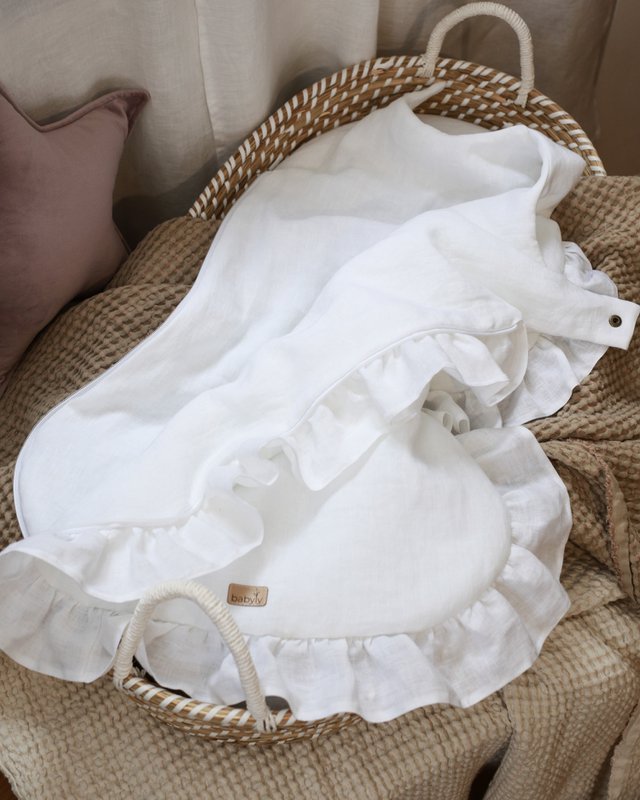 Babyschlafsack aus Leinen mit Rüschen, Babyschlafsack mit Rüschen Sommer 1 TOG, 1,5 TOG, 2,5 TOG