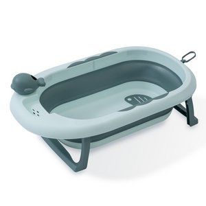 FOLDABLE BATHTUBE WITH RINSE CUP - GREEN
