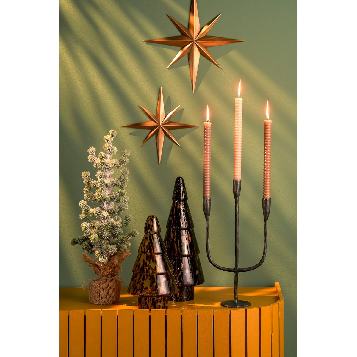Decoratieve kerstboom  Groen