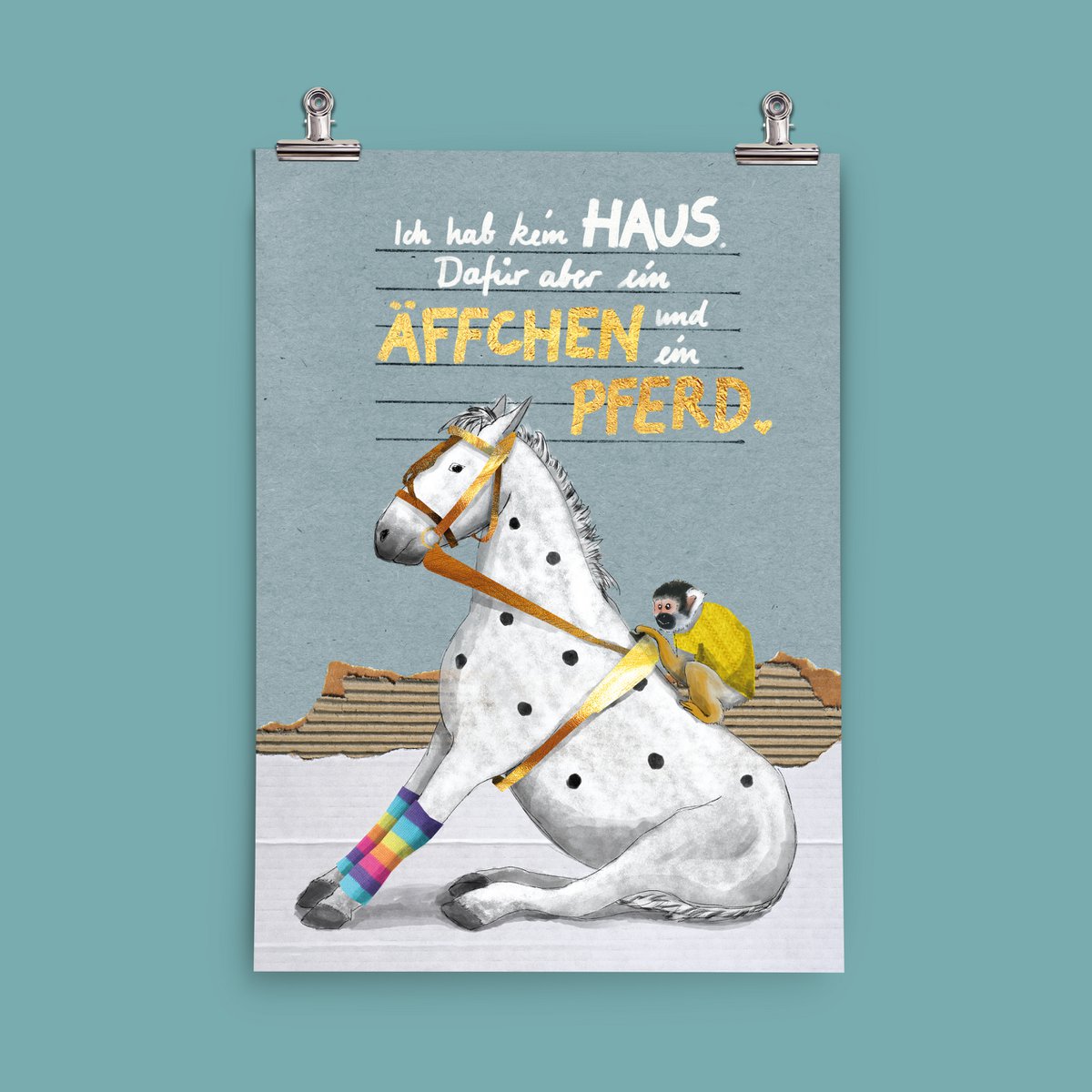Plakat - Abe og hest