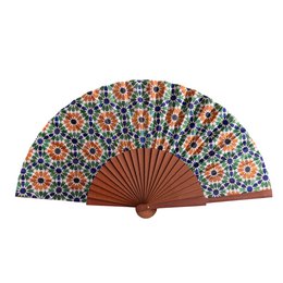 Eight-Point Star Satin Hand Fan Layl 23 cm