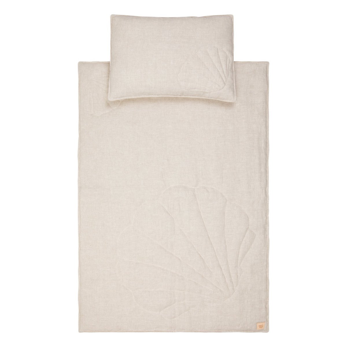 Linen shell child cover set "Sand"