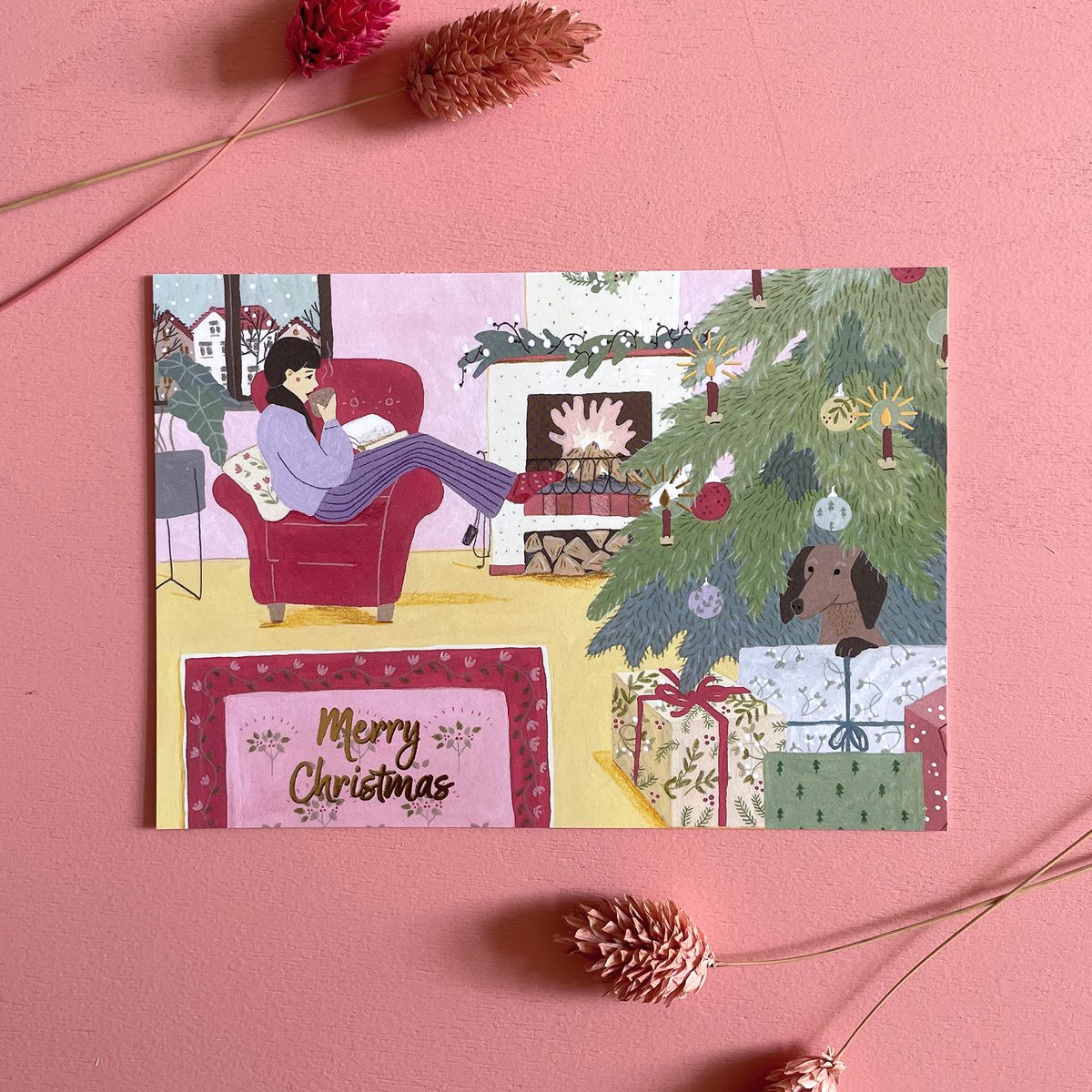 Merry Christmas postcard