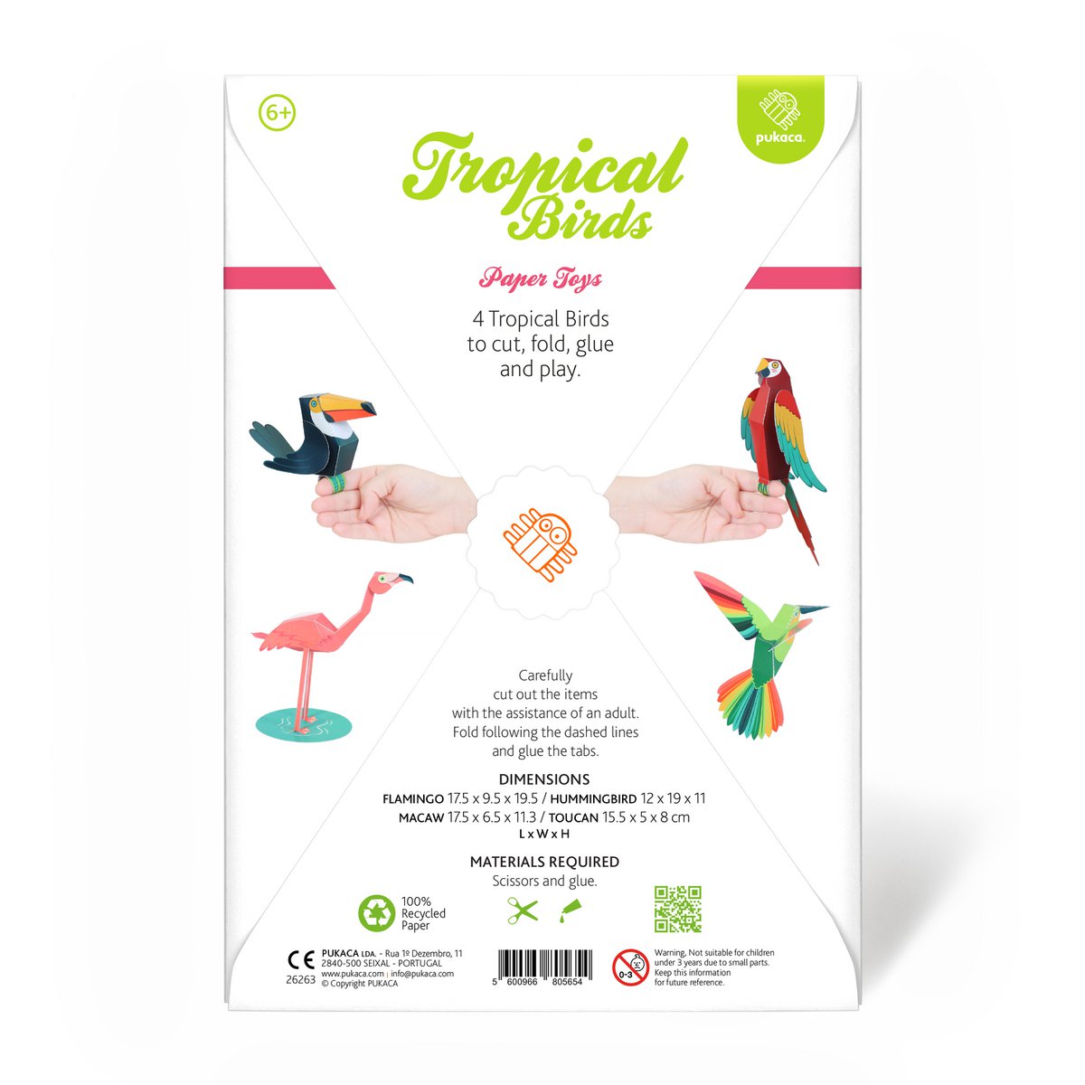Tropical Birds Paper Toys