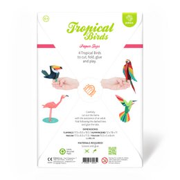 Tropical Birds Paper Toys