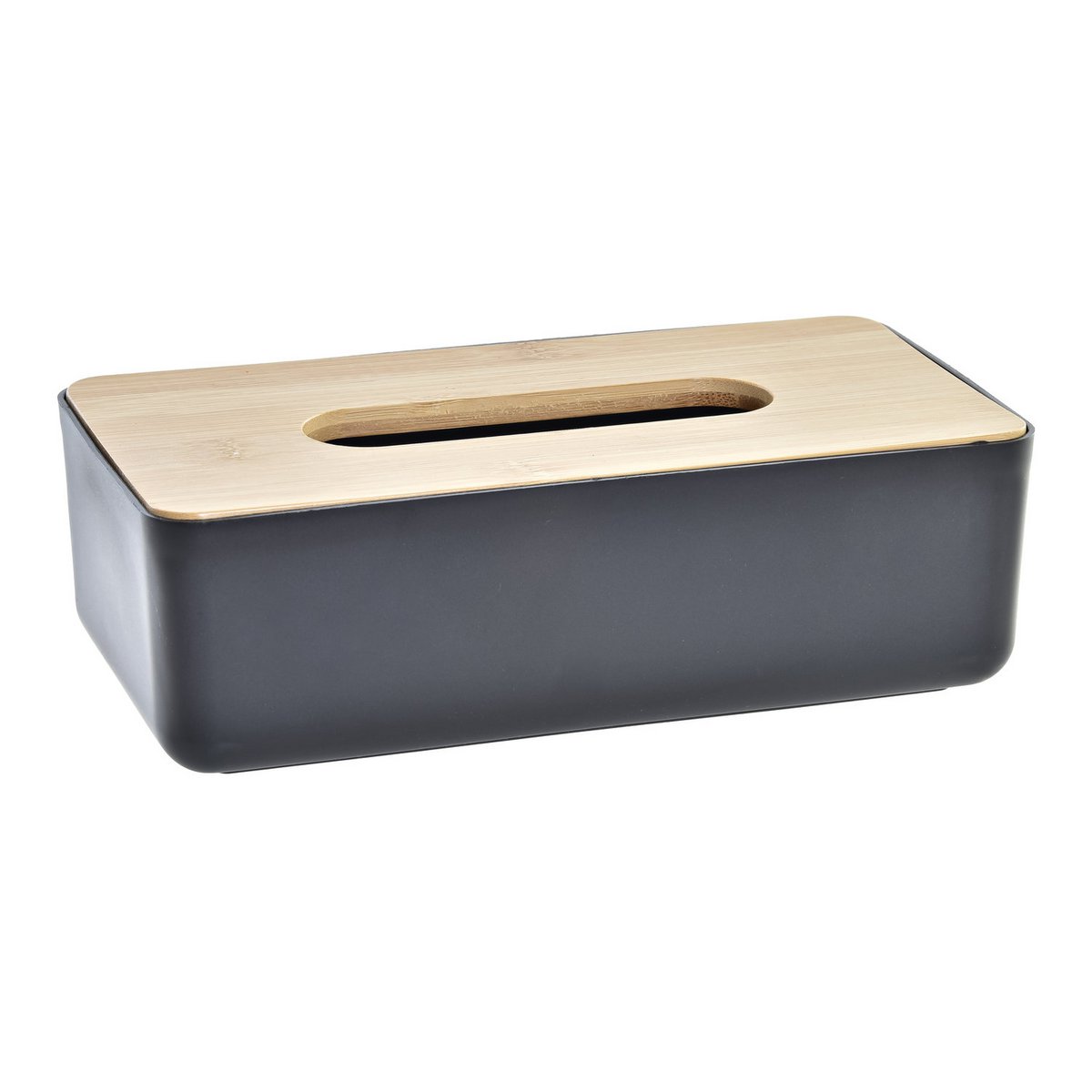 CAJA PAÃ‘UELOS BAMBU PP 24X12X7,4 NEGRO PB197309