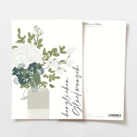 Greetings card 'Congratulations' with vase and bouquet of flowers